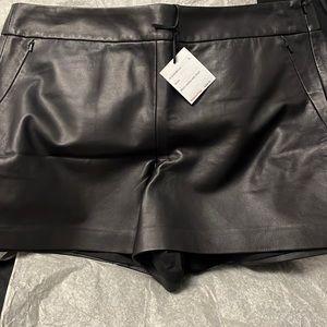 Worth leather shorts size 14 Black